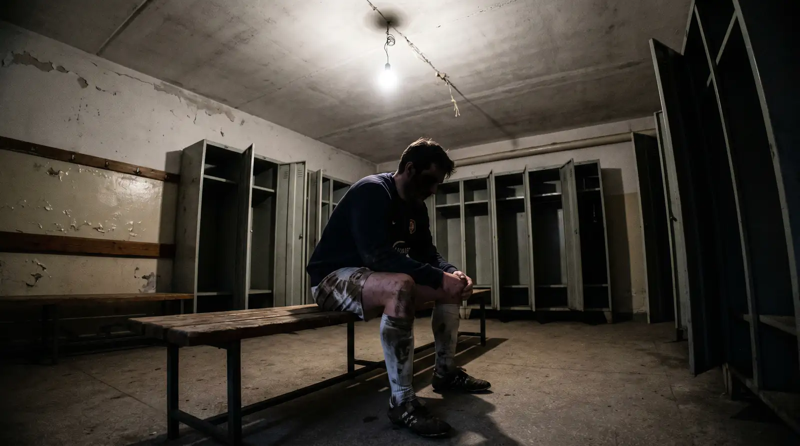 Amateur footballer dealing with hidden gambling problem away from teammates
