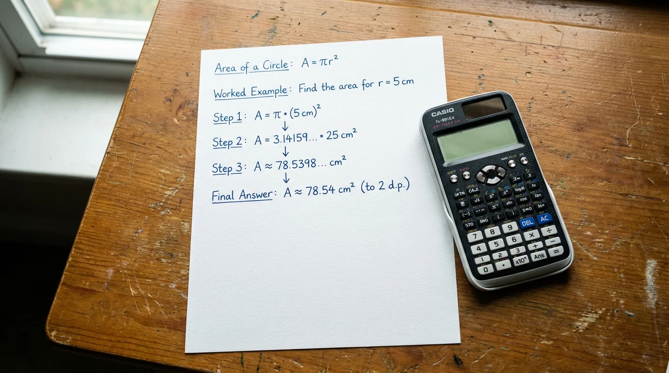 Handwritten Kelly criterion formula on paper with worked example