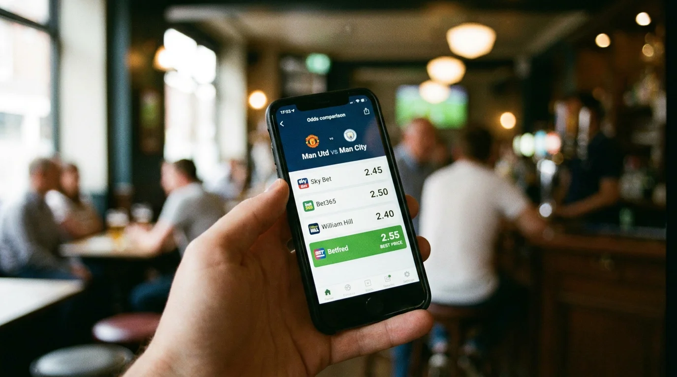 Odds comparison across multiple bookmakers finding best available price