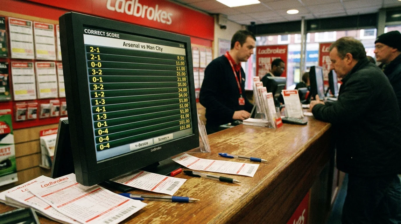Correct score market overround showing 25-40 percent bookmaker margin