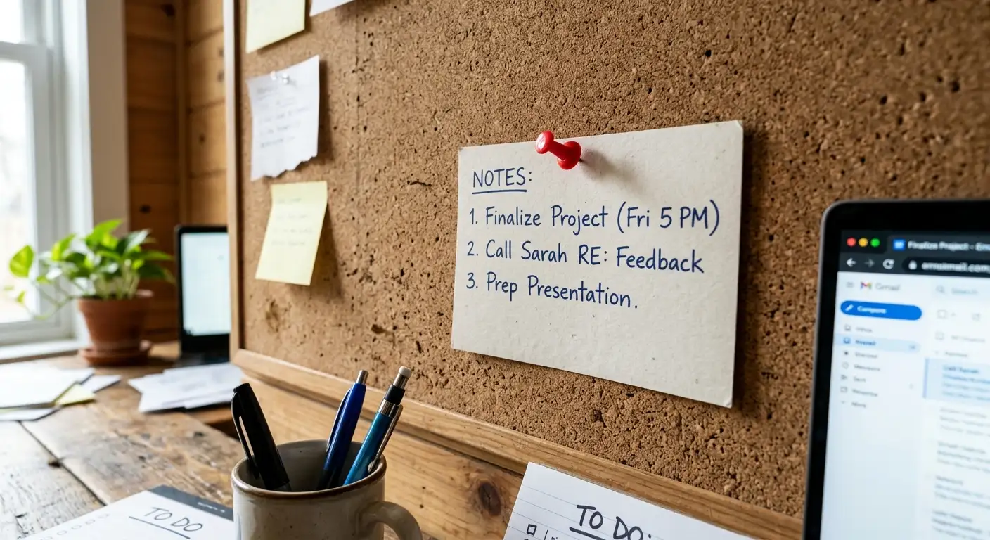 Handwritten three-question cash-out decision framework on paper